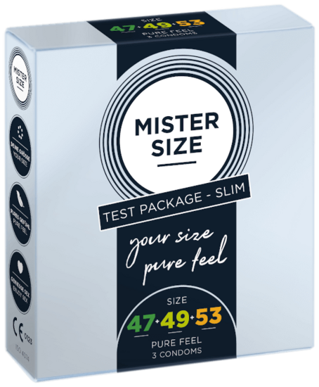 Kit d'essai MISTER SIZE Slim 47-49-53 (3 préservatifs)